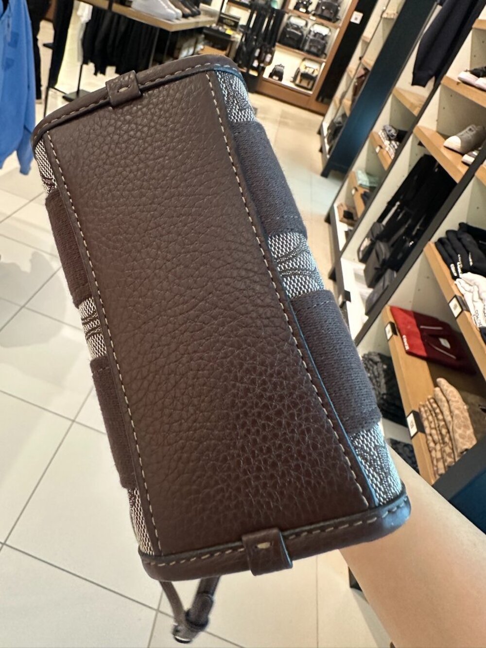 NWT! Coach CCL75 Smith Mini Tote Bag In Signature Jacquard Silver/Oak/Maple - Picture 8 of 11